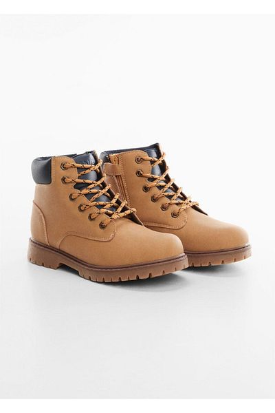 MANGO Kids Botine Bej Pentru Copii