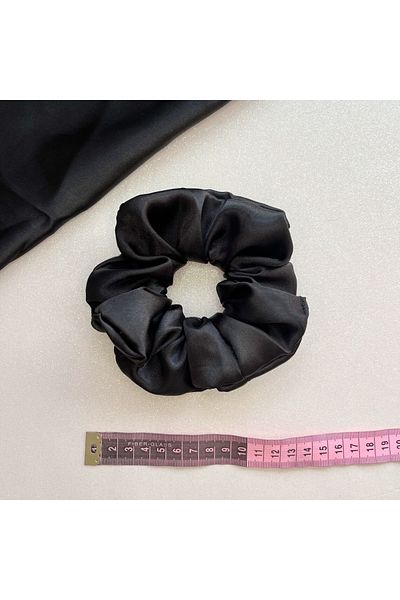 Donna Liberta Women's Satin Black Elastic Buckle Girl's Handmade Soft Bagel Buckle