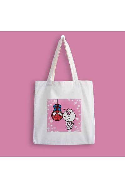 designedfy Hello Kitty - Geantă din pânză imprimată Spiderman