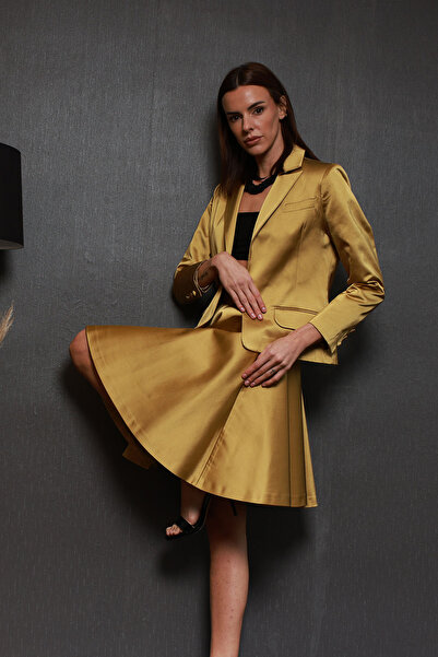 aylin yılmaz Hardal Renkli Etek-Ceket Özel Tasarım Takım