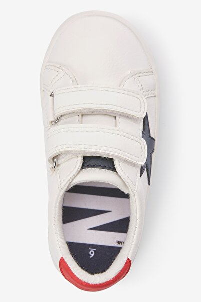 Next Baby White Star Touch Banded Sneakers
