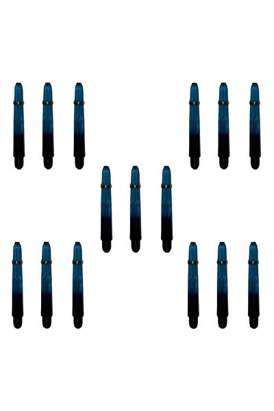 DARTSAN 5 Set (15 Pieces) 41mm, Blue-Black Polycarbonate Transparent Dart Shaft-shaft