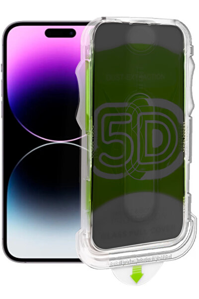CEPSTOK iPhone 14 Pro Ekran Koruyucu Otomatik Hizalama Aparatlı Privacy Hayal...