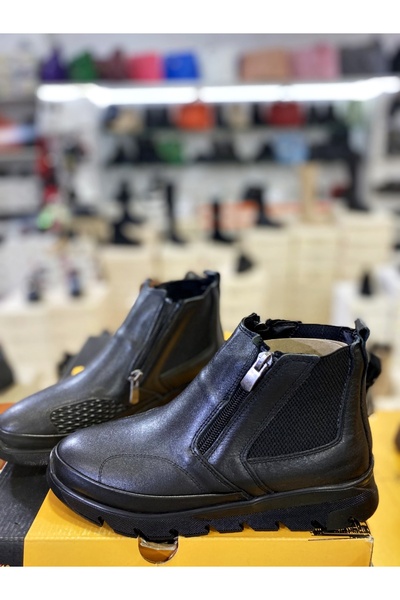 Bulldozer Kemik Çıkıntısına Özel Hakiki Deri Ortopedik Kadın Bot