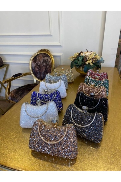 Şahin Tek taş iri taşlı abiye çanta