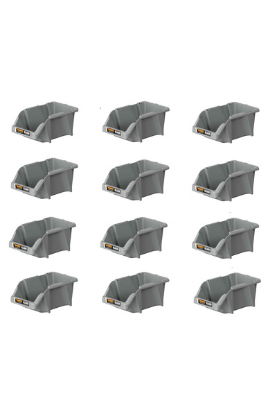 MANO Plastik Avadanlık Parça Kutusu 12 Parça Gri 200x300x130 mm