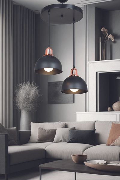 AG LightDesign Black Pendant Chandelier Bedroom Living Room Kitchen Hallway Lamp