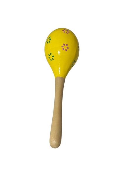 SIFIR312 Wooden Colored Maracas Baby Rattle - Wooden Rattle - Bamboo Baby Rattle