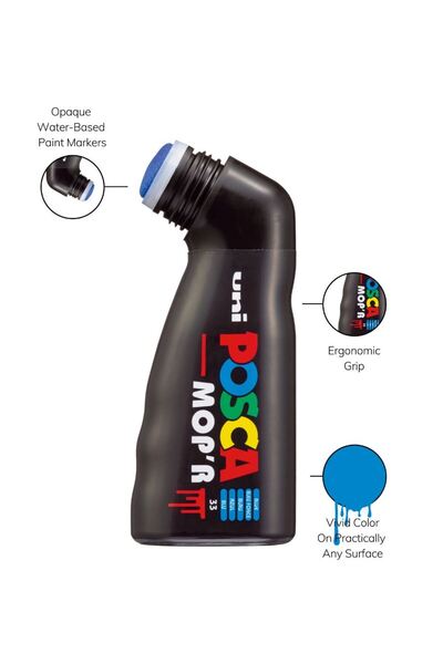 Uni Red Posca Mop'R Pcm-22 Painting Marker - 3-19 mm