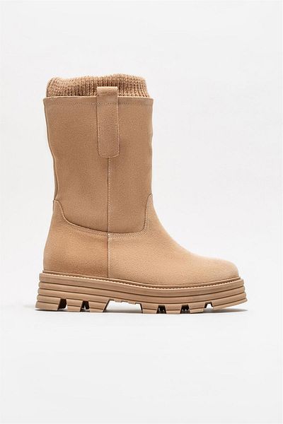 Elle Shoes Γυναικείες καθημερινές μπότες από φυσικό δέρμα