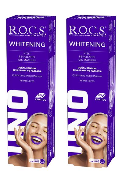 R.O.C.S. Rocs Uno Whitening Toothpaste 60 ml × 2