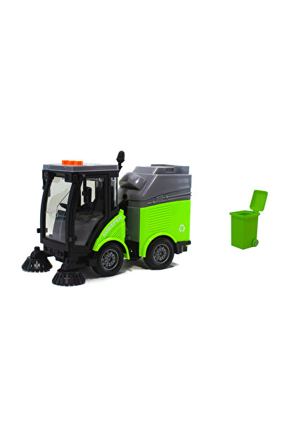 Erzi 1/16 Ölçek Oyuncak Çöp Temizleme Kamyonu Işıklı Sesli