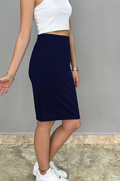 Tam Moda Kadın Kalem Etek Lacivert