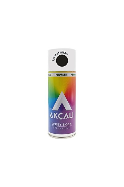 Akçalı AKÇALI 526 MAT SİYAH SPREY BOYA 400 ML 2 ADET