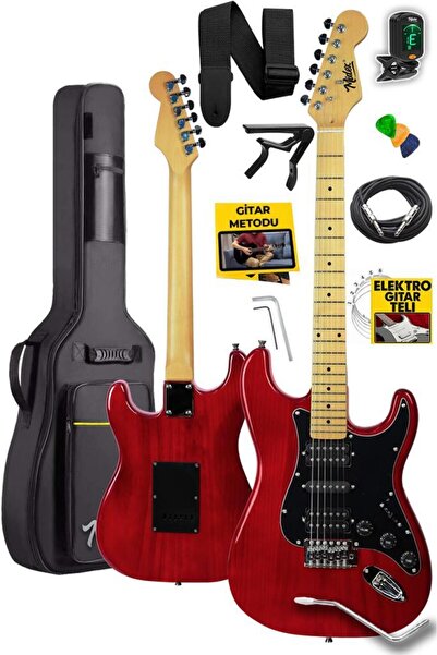 Midex Rph-40rd Profesyonel Elektro Gitar Seti Hsh Manyetik Maple Klavye Üst K...