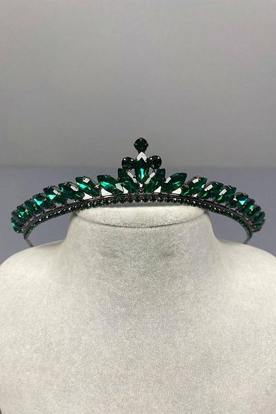 Hobigram Green Thin Ilayda Model Henna and Bridal Crown – Crown, Crystal Stone, Stylish Model, Bridal Crown – Crown – Crown