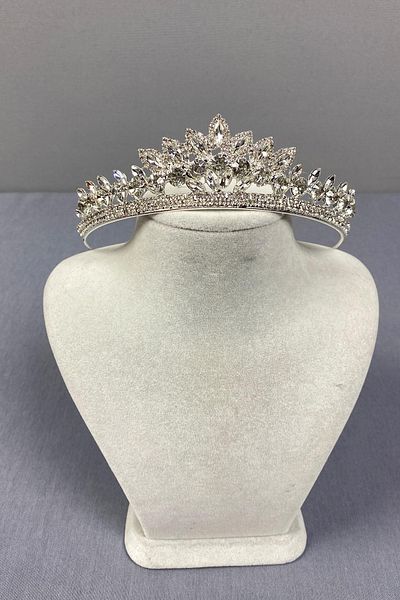 Hobigram Coroana de mireasa Leyla Model Henna si Mireasa – Coroana, Piatra de Cristal, Model Elegant, Coroana de Mireasa, Accesoriu pentru Par – T