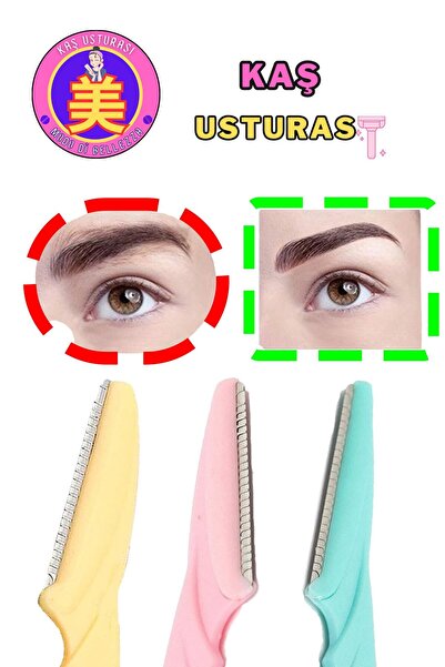 Modo Di Bellezza Kaş Usturası 3'lü Tırtıksız Kaş Usturası Kişişel Bakım Usturası