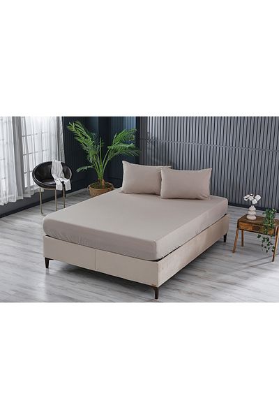 Doqu Home Colorful Fitted Sheet Double - Beige