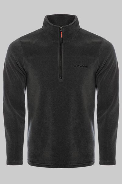 MAXIMILLIAN Men's Fleece Anthracite Color Half Zipper Bato Collar Outdoor Fleece