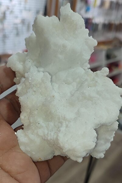 TAŞÇIZADE Köpük Kalsit Natural Kar Beyaz Doğaltaş Dekoratif Kütle 283 gr