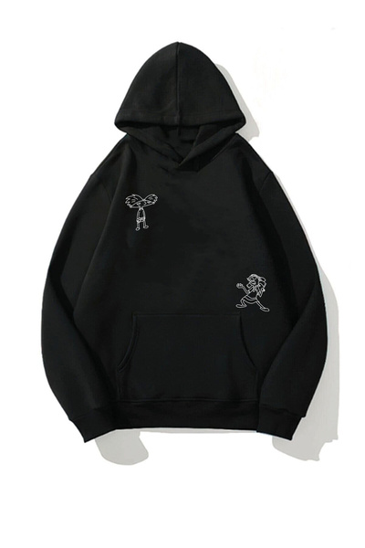 ZEMLİYA Hanorac unisex Vonix cu glugă și imprimeu cu desene animate