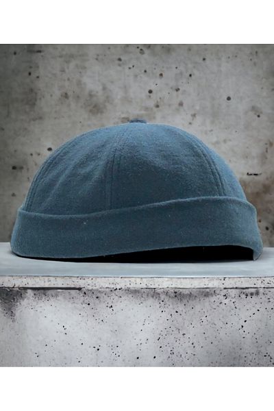 Shopiolog Unisex Short Wool Kipa Docker Beret