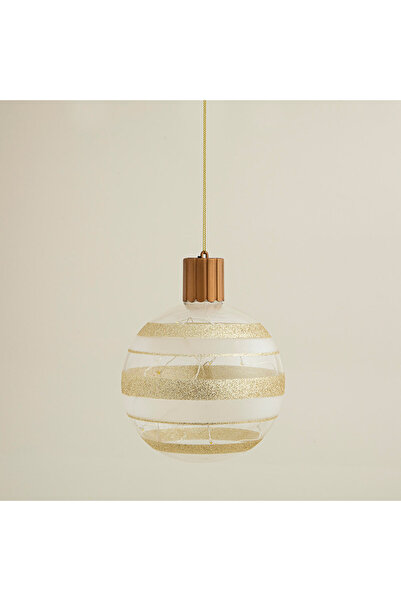 Chakra Kago Işıklı Yılbaşı Topu TRANSPARAN/ALTIN