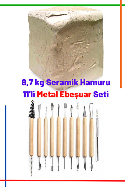 DSH Doğal Seramik Hamuru Seramik Hamuru Modelaj Ebeşuar Seti Kil Çamuru Profesyonel Başlangıç Seti Natural Clay Pottery Tools
