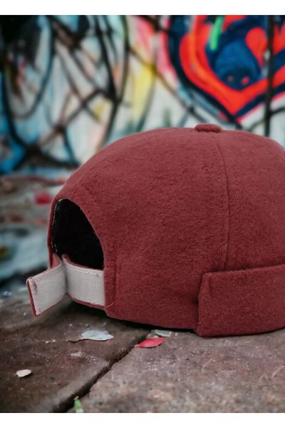 Shopiolog Unisex Short Wool Kipa Docker Beret