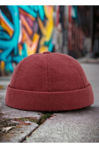Shopiolog Unisex Short Wool Kipa Docker Beret
