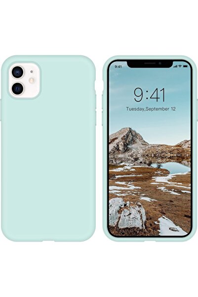 izzytech حافظة هاتف آيفون 11 حافظة هاتف سيليكون سائل سيليكون ناعم جل مطاطي مض...