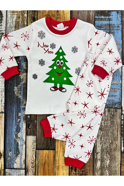 Esterella New Year Themed Unisex Children's Pajamas Set - Christmas Christmas New Year