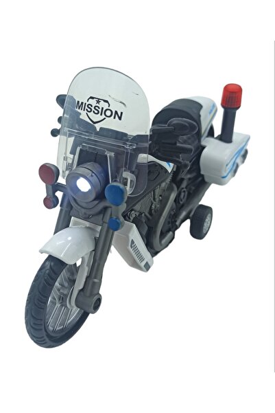 PopŞeker Oyuncak Motorsikleti 3 Farklı Sesli, Işıklı Polis Motoru Sürtmeli 17...