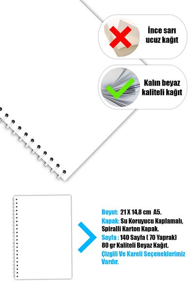 Copyrite طقم دفتر ملاحظات مكون من 4 قطع (21 × 14.8 سم 70 ورقة) للمدرسة والعمل والتخطيط