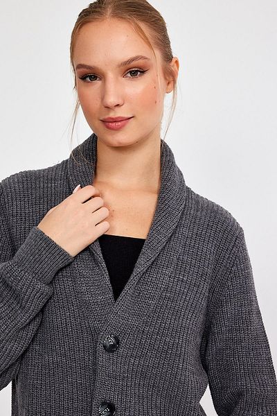 ALEXANDERGARDI BUTTONED OVERSIZED CYCLANIC KNITTED CARDIGAN (E23-6705)