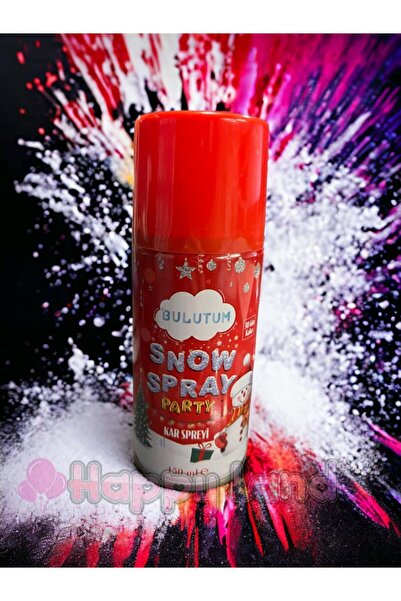 Happyland Yılbaşı Süsleme Kar Spreyi 1 Adet Kalıcı Eriemeyen Kar Spreyi 150ml Cam ve Ağaç Süslemesi