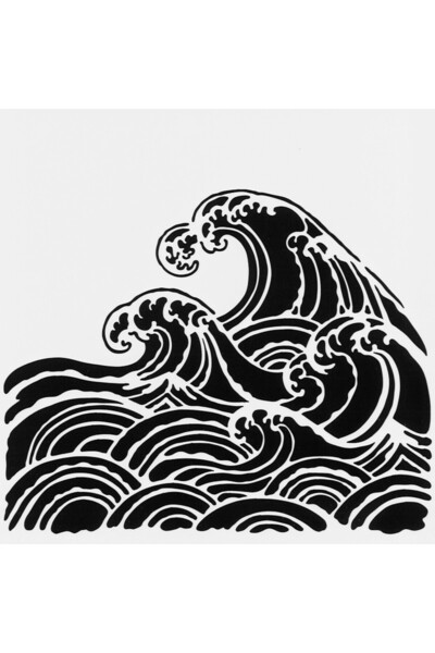 Artikel The Wave Stencil Boyama şablonu 30x30 cm, Duvar Stencil, Fayans Stenc...