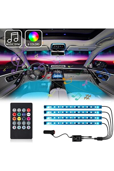 AGSHOP Peugeot 2008 Sese Duyarlı Ayak Altı Led Aydınlatma Rgb