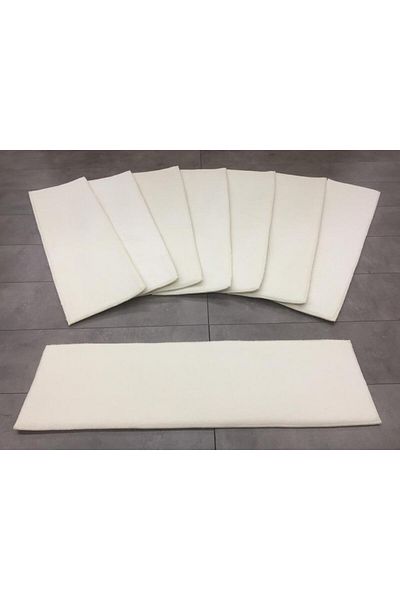 Bonny Home Comfort Cream (5 PCS) Step Mat Soft Plush Non-Slip Leather Based Stair Mat