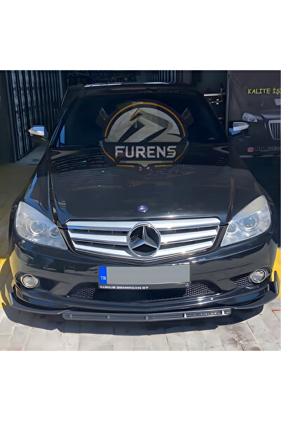 Furens Mercedes Benz W204 2007-2014 Uyumlu Brabus Ön Lip 3 Parça Kanatlı Lip