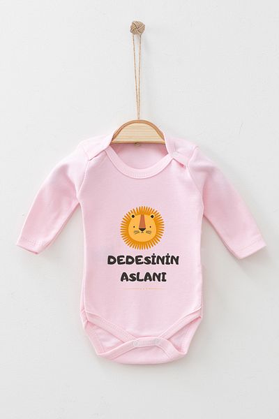 ADABEBEK 100% Cotton Organic Grandfather's Lion Long Sleeve Bodysuit Baby Bodysuit