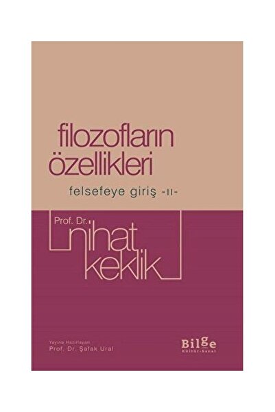 Bilge Kültür Sanat Filozofların Özellikleri / Nihat Keklik / Bilge Kültür San...