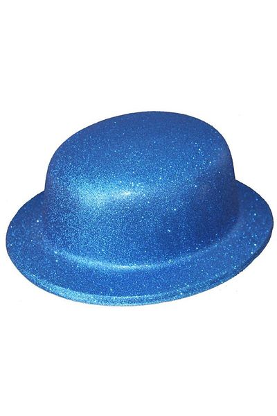 kidspartim Μπλε Χρώμα Λέιζερ Στρογγυλό Καπέλο Glitter 58 cm