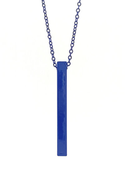 kolbi Rod Bar Necklace Blue Color Classic with Chain
