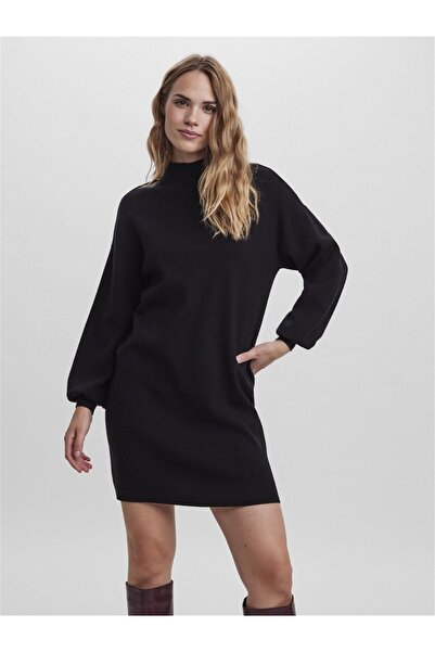 Vero Moda Strickkleid VMNANCY LS FUNNELNECK DRESS GA BOO