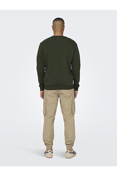 Only & Sons 22018683 Onsceres Life Crew Neck Noos Herren Sweat Kolophonium