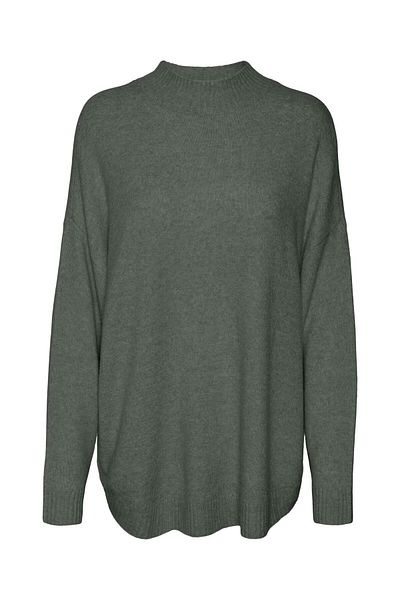 Vero Moda Strickpullover VMPLAZA LS HIGHNECK LONG PULLOVER GA BOO