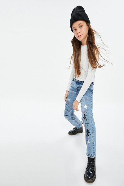 Koton Mittlere Indigo-Jeans für Mädchen