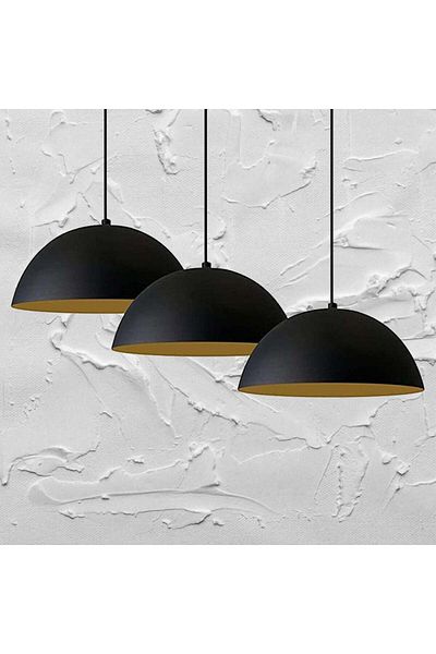 Bamyum 3x Lampe E27 Metall Hängelampe &amp; Deckenlampe, Set aus 2-3-4 Pendellampen Hängelampe Pendelleuchte